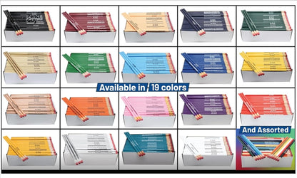 Pencil Guy Promotional Personalized Imprinted Round Pencils.-500 per box