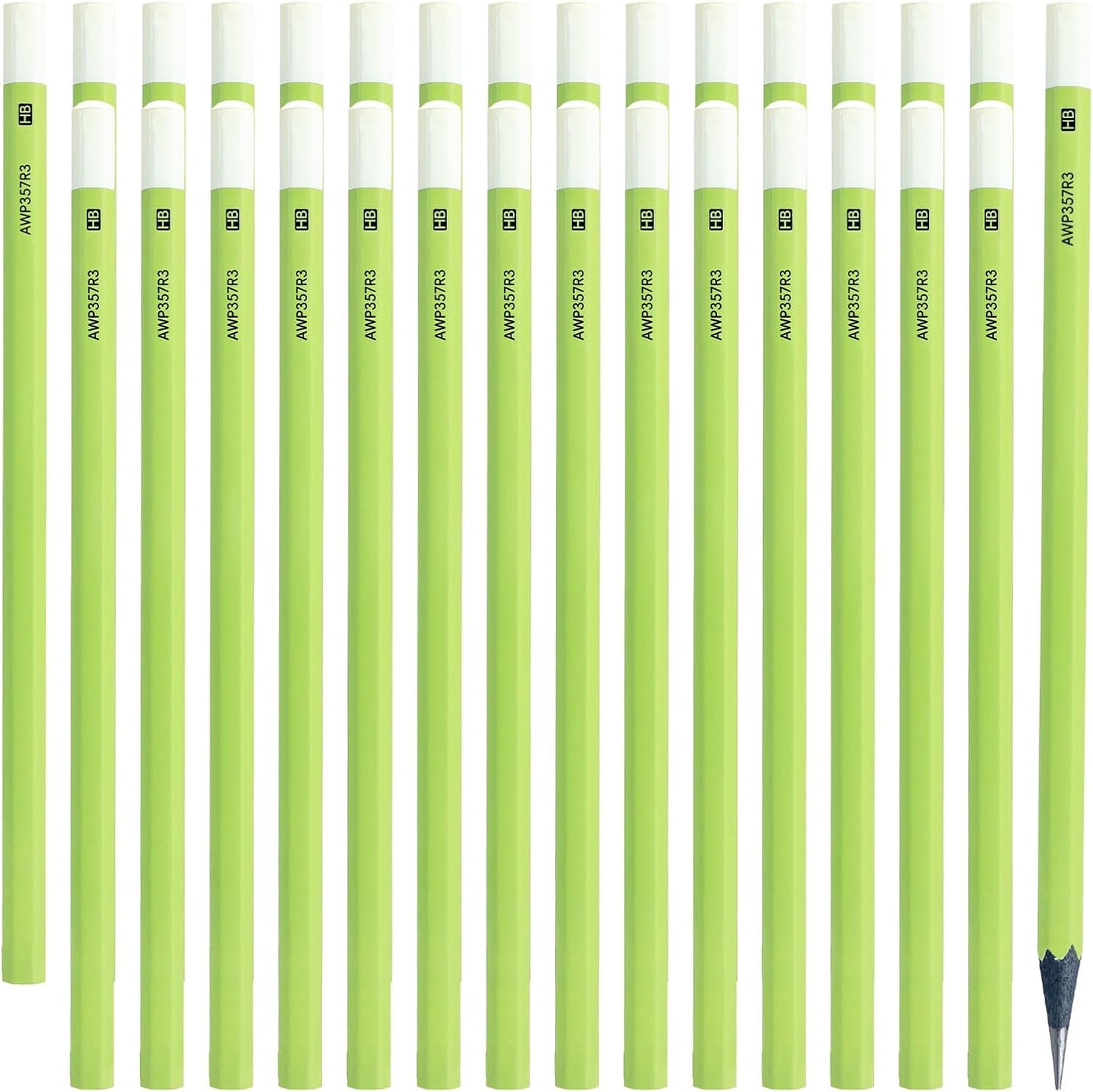 M&G Wood-Cased HB Pencils, 30 Count Green Barrel Black Wood, Hexagonal #2 HB Soft Bulk Pencils for School, Office, Unsharpened, No Eraser, Anti-Bite Tip, for Writing, Drawing & Sketching