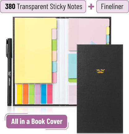 Mr. Pen- Sticky Notes Set, 410 Pack, Ruled, Dotted & Blank Notes with 150 Index Tabs, Divider Sticky Pads for Bible Study, Office, School, Planning, Journaling & Organization
