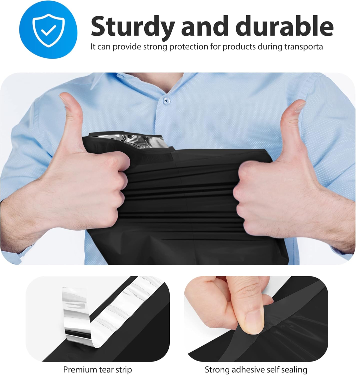 Fuxury Poly Mailers 14.5x19 Inch 50pc Shipping Bags for Small Business Mailing Envelopes for Clothing,Self Seal Shipping Envelopes Waterproof Poly bags Durable Packaging Bags Light Pink