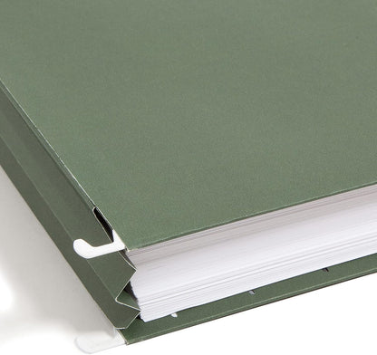 Smead Hanging File Pocket with Full-Height Gusset, 3-1/2" Expansion, Letter Size, Standard Green, 10 per Box (64220)