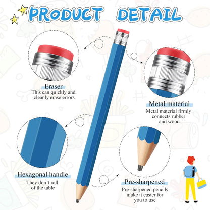 16 Inch Wooden Large Jumbo Pencils Giant Big Funny Wood Pencil with Cap and Eraser Fun Novelty Gifts for Kids School Kindergarten Home Office Prop Supplies(Purple)