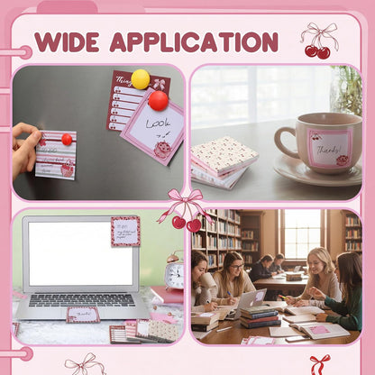 9 Pads Wildflower Sticky Notes 3x3 Inch Cute Self Stick Notepads Notes Adhesive Memo Pad Office Decor Gifts for Students School Teacher Meeting Office Supplies