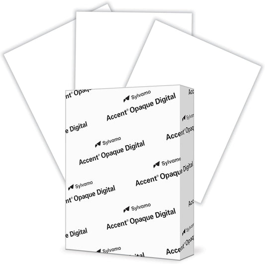Accent Opaque White 8.5” x 11” Cardstock Paper, 80lb, 216gsm – 250 Sheets (1 Ream) – Premium Smooth Heavy Cardstock, Printer Paper for Invitations, Cards, Menus, Business Cards – 131482R