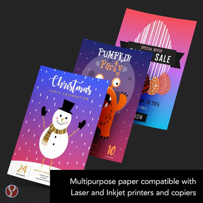 Bright White Paper - Multipurpose Office Print Writing Copy - Flyers, Posters, Design Proposals, Business Documents | 8.5 x 11 | 70lb Text (28lb Bond) | Acid Free Paper | 100 Sheets per Pack