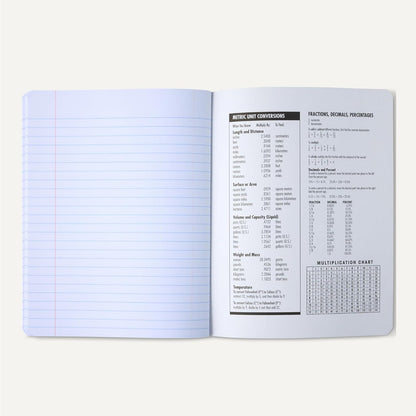 Amazon Basics Composition Notebook, College Ruled, 100 Sheets, 9.75" x 7.5", Assorted Marble Colors, 12-Pack