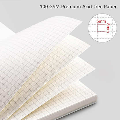 RETTACY Blank Journal Notebook, 3-Pack, 160 Pages per Pack, A5 Medium Size (5.7'' × 8.3''), 100 GSM Thick Paper, Spiral-bound, Flexible Plastic Cover, for Sketching, Drawing, Painting