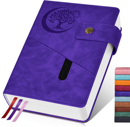 PAIBAS A5 Leather Journal Notebook, 365 Pages Thick Hardcover Lined Journal for Men & Women, Medium 5.9" x 8.4" College Ruled Notebooks for Work, School, Travel, Business,Note Taking,Writing Diary