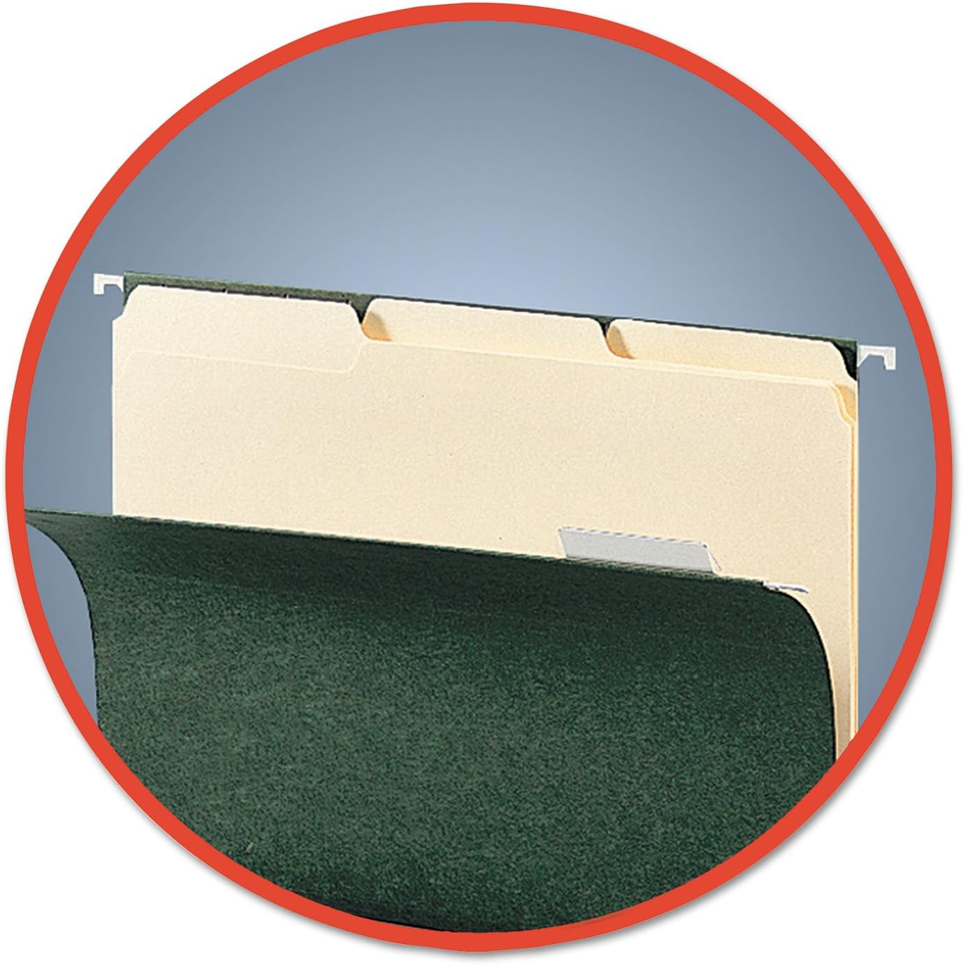 Smead Interior File Folder, 1/3-Cut Tab, Letter Size, Aqua, 100 per Box, Expandable File Folders for Filing Cabinet