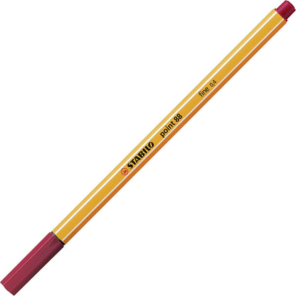 Fineliner - STABILO Point 88 - Pack of 10 - Red