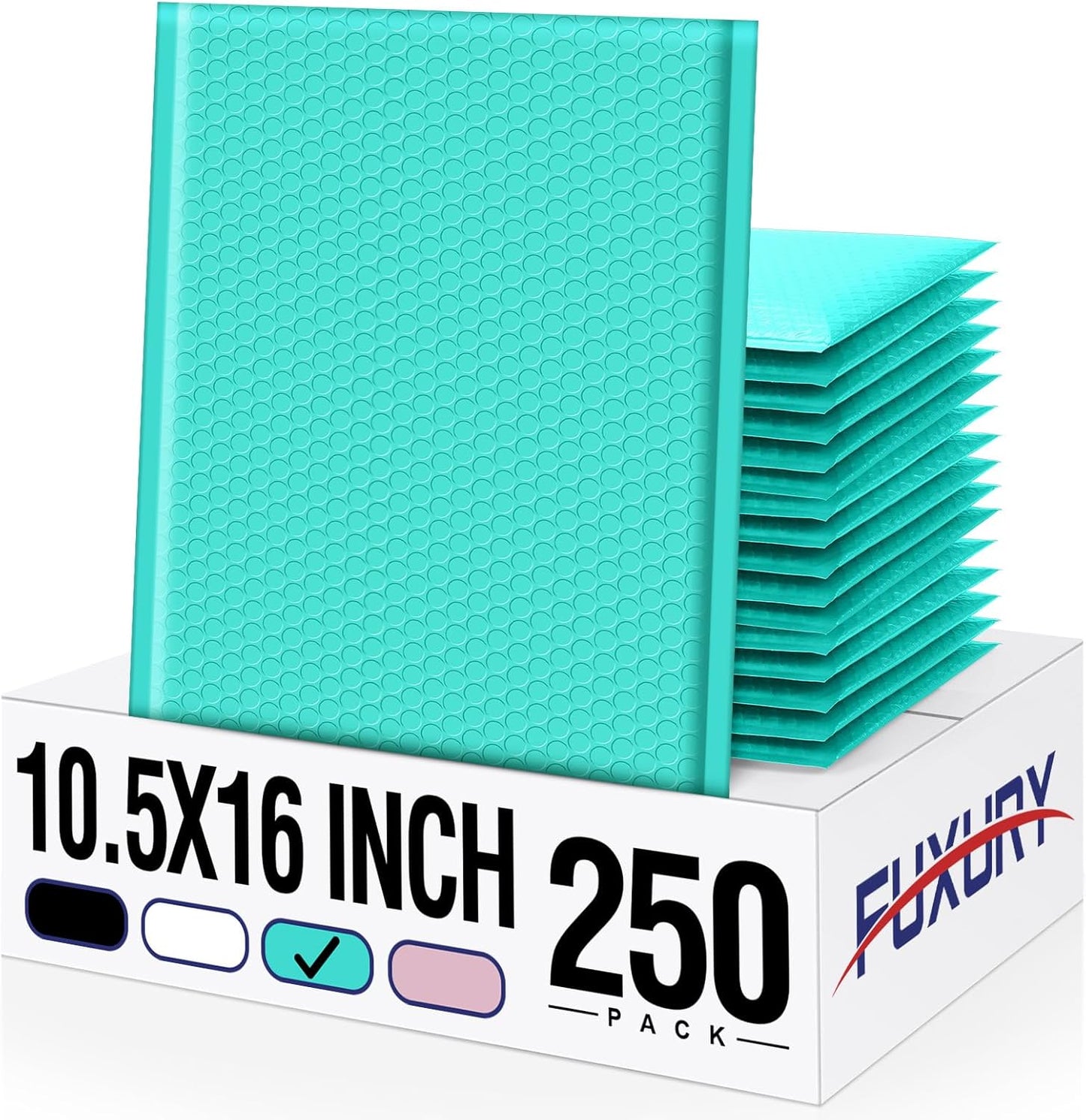 Fuxury Bubble Mailers 10.5x16 Inch 40 Pack Self Seal Padded Envelopes Waterproof Mailing Envelopes Bubble Padded Cushioning Padded Mailers Bubble Bags for Packaging Small Business Large #5 Black