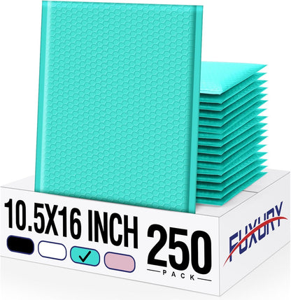 Fuxury Bubble Mailers 10.5x16 Inch 40 Pack Self Seal Padded Envelopes Waterproof Mailing Envelopes Bubble Padded Cushioning Padded Mailers Bubble Bags for Packaging Small Business Large #5 Black
