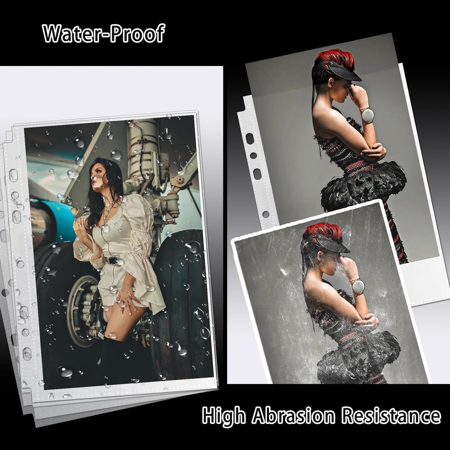 40 Pack Sheet Protectors 5.5x8.5 Inch, 80 Pockets Photocard Sleeves for A5 Binder 6 Ring - Ultra Clear Polypropylene for Travel Organizer & Scrapbooking
