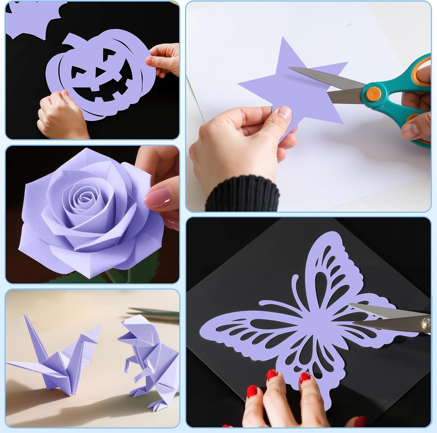 40 Sheets Colored Cardstock, 8.5 x 11 Construction Paper, Black Card Stock Paper, Cardstock Printer Paper for Halloween,Mothers Day, Christmas, Wedding Invitations, DIY Cards, Photo, Art and Crafts