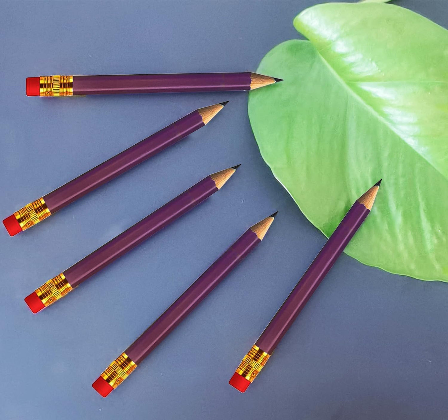 Adhere 25pcs Golf Pencils with Eraser Pre sharpened Hexagon half Wooden Pencils Graphite 2B for Golf Event Scoring,Classroom,Wedding,Company Meetings,Pew, Pocket (Nature)
