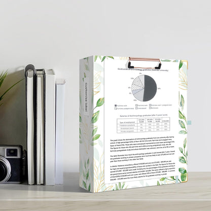 Ospelelf Binder 3 Ring 1 Inch, Floral Round Ring Clipboard Binder for Letter Size with 5 Tab Dividers, File Folder Labels, for School and Office Supplies