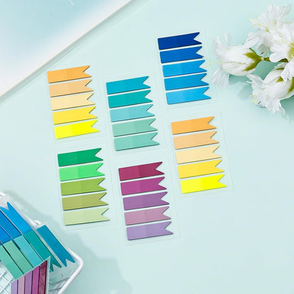 Temiary 1200 Pieces Transparent Sticky Index Tabs, Page Markers for Annotating, Translucent Morandi Arrow Flag Tab for Bookmarks Bible Tabs Notebook School Supplies