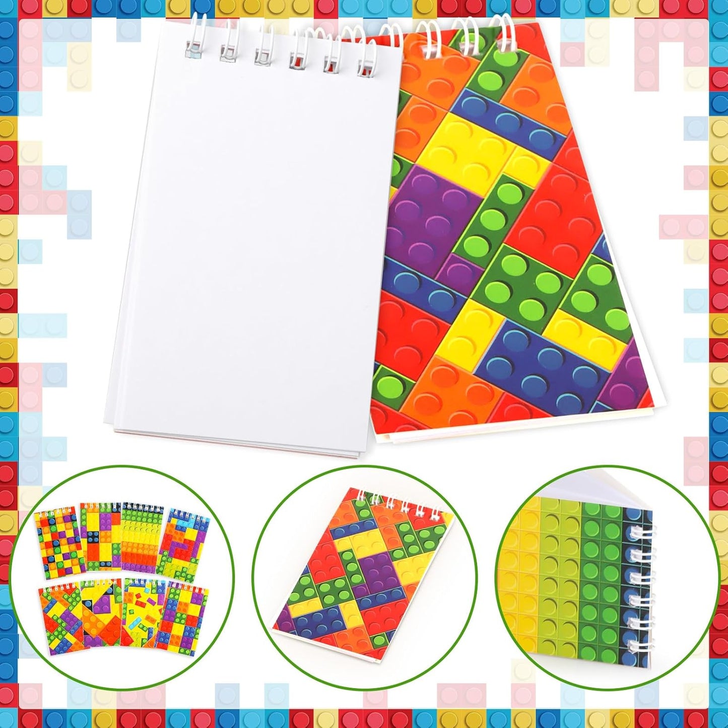 Hooqict 24 Pack Small Pocket Notebook Mini Notebooks Bulk Small Spiral Notepads with 8 Colors, Memo Note Pads for Kids, Work, Office, School, 3.9 x 2.4 Inches