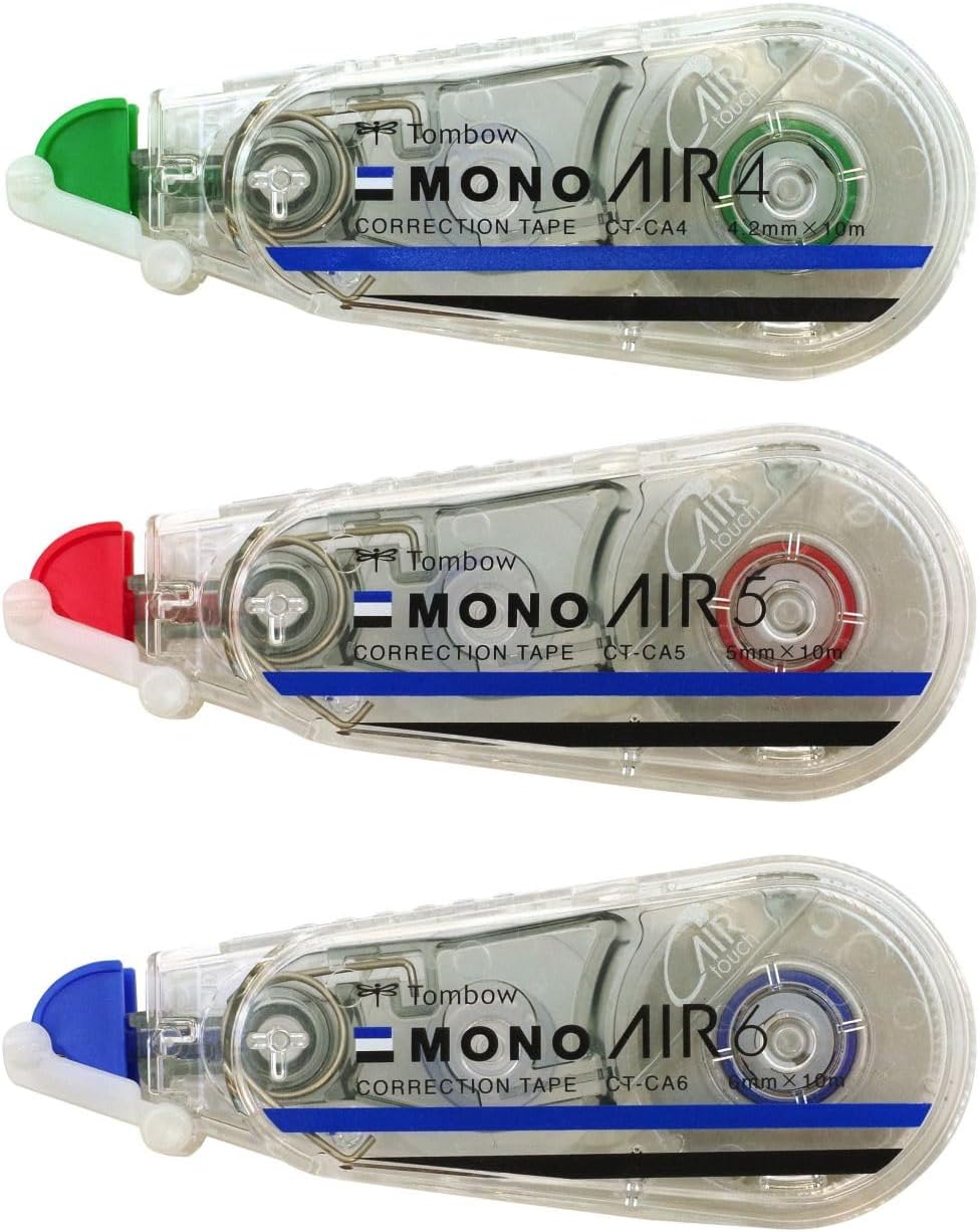 Tombow Mono Air 4 Correction Tape CT-CA4 Correction Tape, Product Size: W 1.2 x H 3.1 x D 0.7 inches (31 x 78 x 17 mm), 0.17 inches (4
