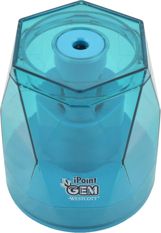 Westcott iPoint® GEM Battery Pencil Sharpener, Neon Green (00577)
