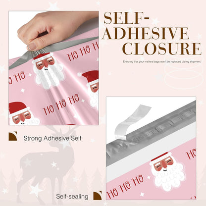 Metronic Cute Poly Mailers 10x13" 50pc Small Shipping Bags, Strong Adhesive Mailers Poly Bags for Business, Waterproof Mailing Envelopes for Packing Shipping Clothes Gifts, Gradient BluePink