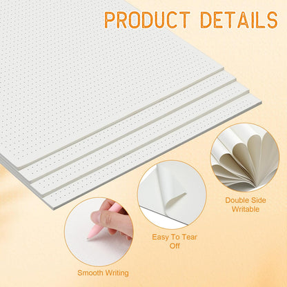 Eaasty 4 Pack Dot Grid Notepads 11 x 17 Inch Large Dotted Memo Pads with Thick Paper for Sketching Journaling Planning