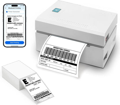 4x6 Thermal Labels 500/Stack, HUOJI Shipping Thermal Labels 4x6 Fanfold Compatible with Rollo, Zebra, MUNBYN Printers (Commercial Grade)