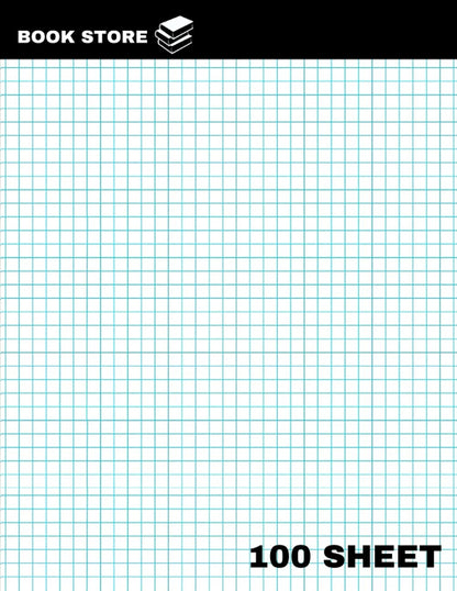 Graph Paper quadrille pad: Graph Paper, 5x5 (5 Squares per inch), 11"x8.5" Engineering Graph Paper Pad, 100 Sheet