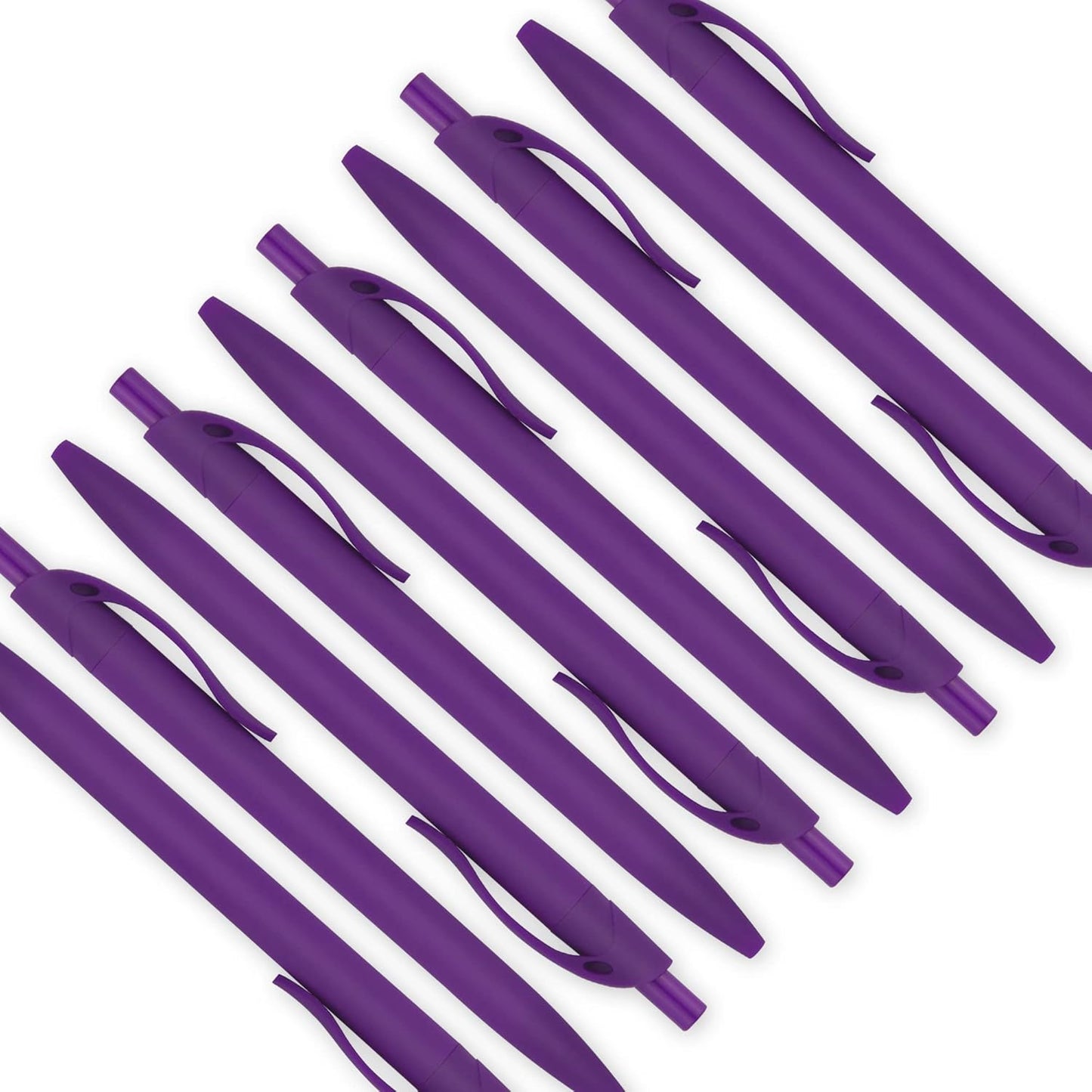 Deegtran 100 Pack No Bleed Black Barrel Click Pens, Wholesale Retractable Ballpoint, Medium Point, Smooth Ink, 1.0MM Black Ink
