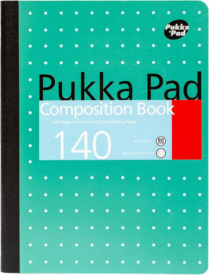 Pukka Pad, Composition Notebooks - 3 Pack of Journals Featuring 140 Pages of College Ruled 80GSM Paper with Sturdy Cover Stock - 9.75 x 7.5in - Bloom