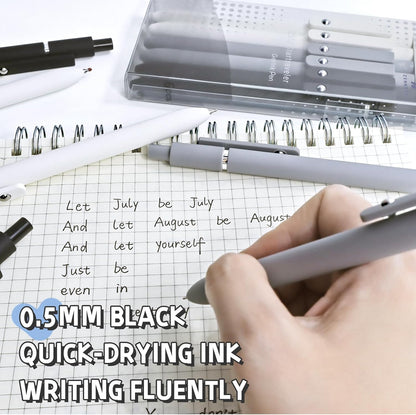 UIXJODO 6 Pcs Gel Pens 0.5mm Quick Dry Black Ink Pens Fine Point Smooth Writing Pens, Cute Office and School Supplies Gifts for Women Teacher Students (6 Pcs Ombre Gold)