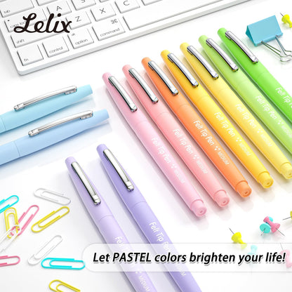 Lelix Felt Tip Pens, 30 Black Pack, 0.7mm Medium Point, Felt Tip Markers Pens for Journaling, Writing, Note Taking, Planner, Perfect for School Office and Art Supplies