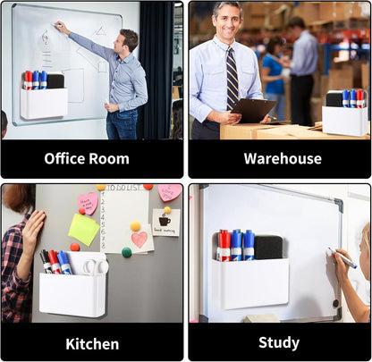 Camelmother 2Magnetic Marker Holder For Whiteboard Dry Erase Marker Holder For Office Refrigerator Fridge Classroom Must (black)