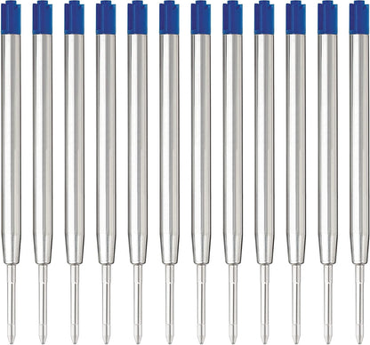 Black Ink Pen Refills Ballpoint Black, 12 Pack Ballpoint Pen Refills Medium Point 1.0mm Tip Smooth Writing Pen Refill (12 Black)