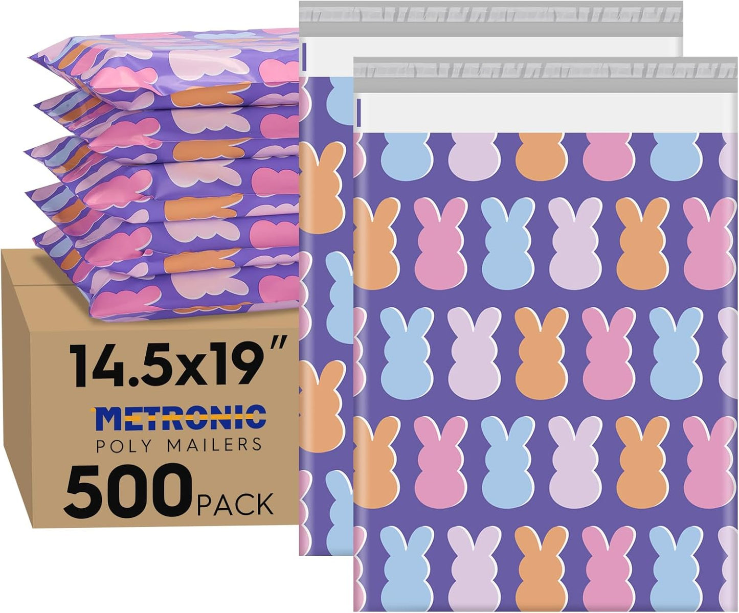 Metronic Cute Poly Mailers 10x13" 50pc Small Shipping Bags, Strong Adhesive Mailers Poly Bags for Business, Waterproof Mailing Envelopes for Packing Shipping Clothes Gifts, Gradient BluePink