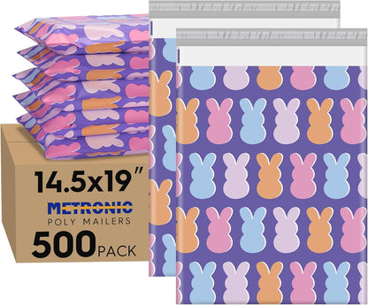 Metronic Cute Poly Mailers 10x13" 50pc Small Shipping Bags, Strong Adhesive Mailers Poly Bags for Business, Waterproof Mailing Envelopes for Packing Shipping Clothes Gifts, Gradient BluePink