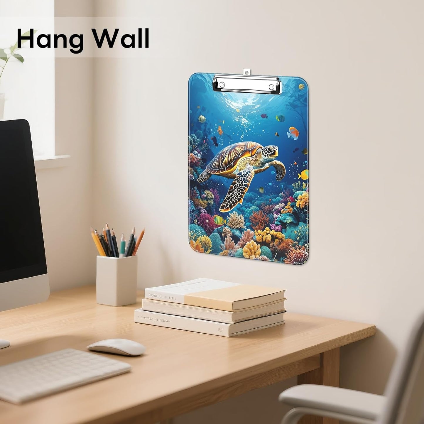 Plastic Cute Clipboard Low-Profile Metal Clip, A4 Letter Size 9 x 12.5 in, 8.5 x 11 Paper Clip Board for Teachers, Nurses, Classroom,Cute Black Cats
