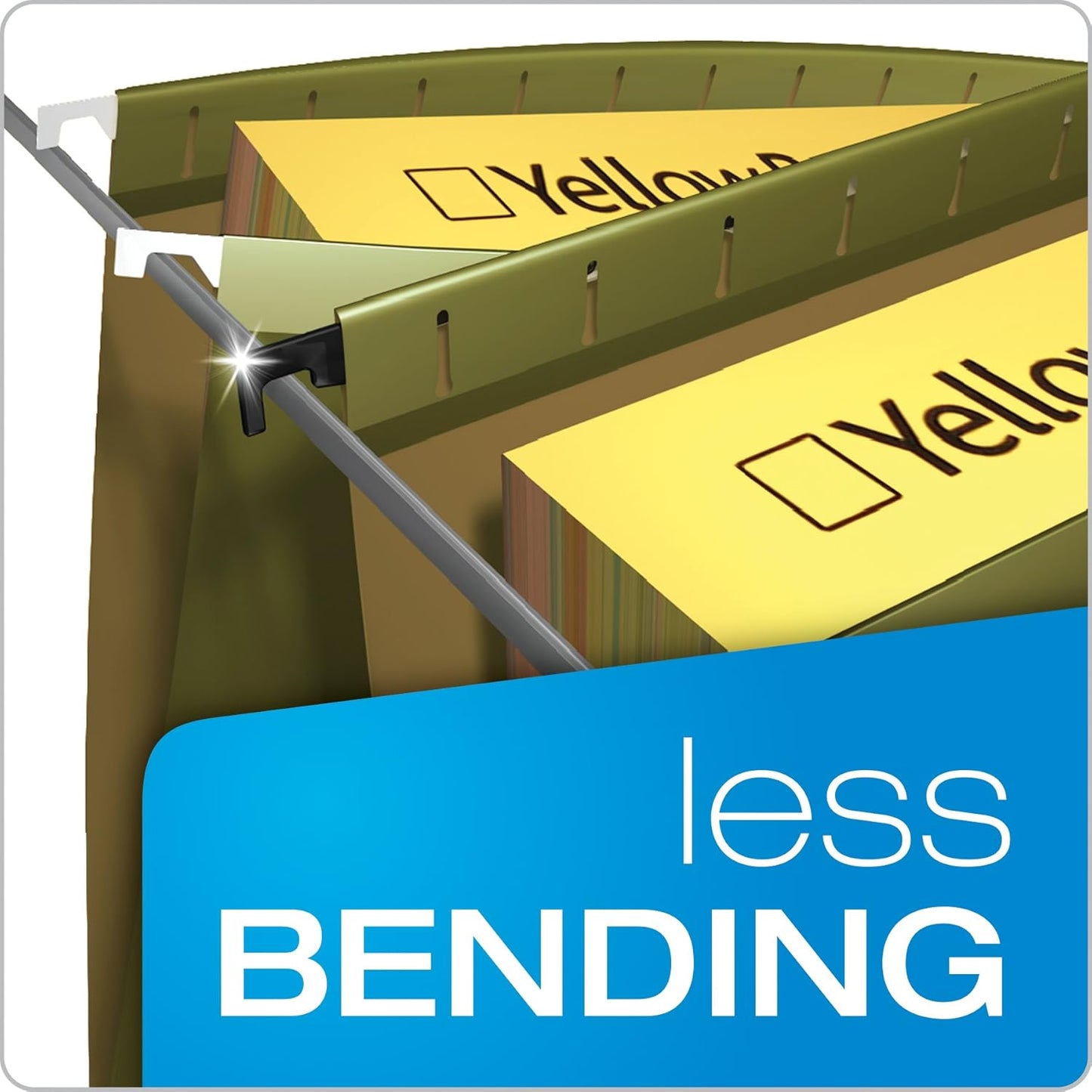 Pendaflex SureHook Reinforced Hanging File Folders, Legal Size, Standard Green, 1/5 Cut, 20/BX (6153 1/5)