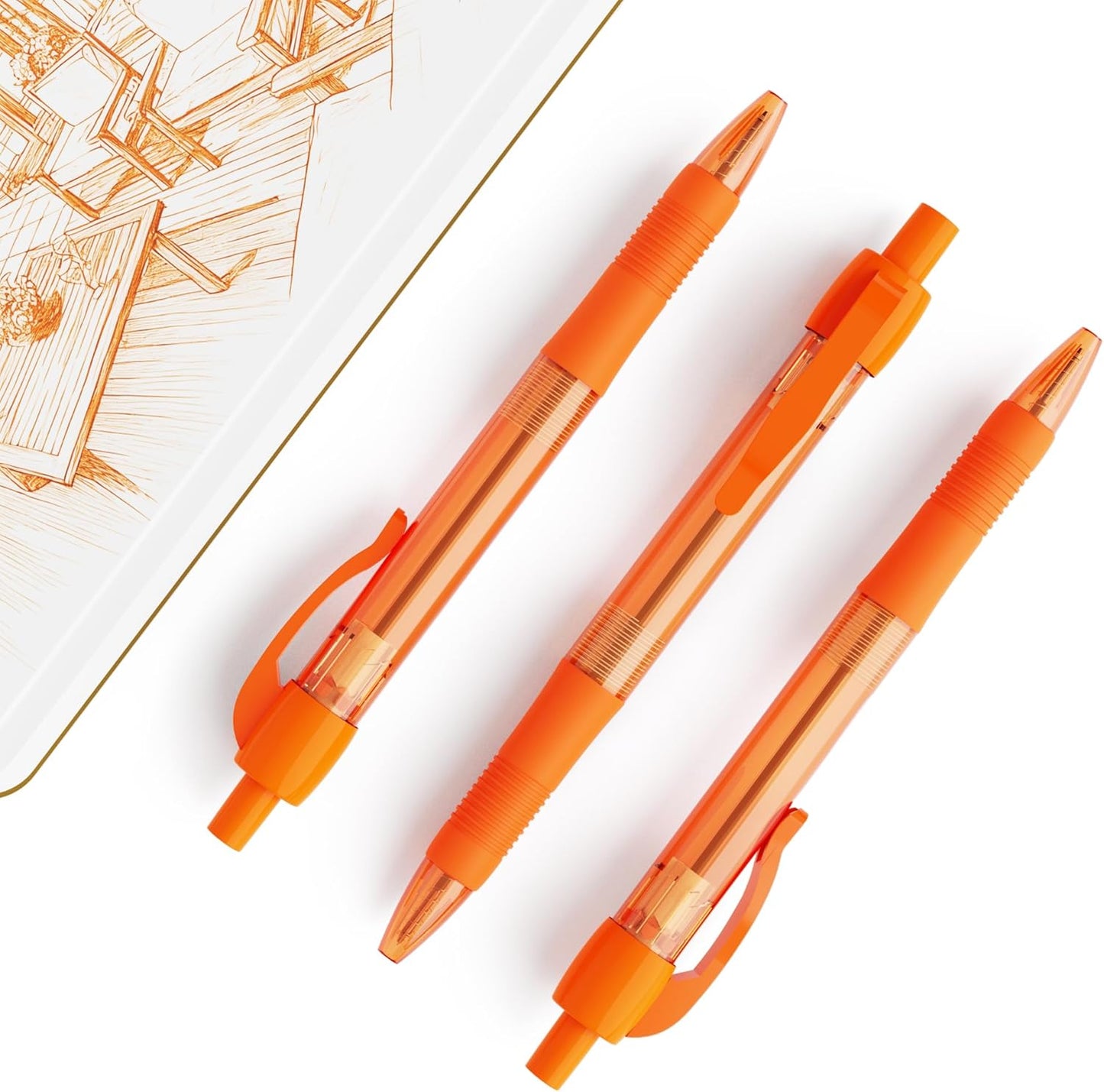 deegtran Pens Bulk, 30 Pack No Bleed Black Ink Click Pens with Soft Grip, Wholesale Retractable Ballpoint Pens for Office School, Medium Point Smooth 1.0MM