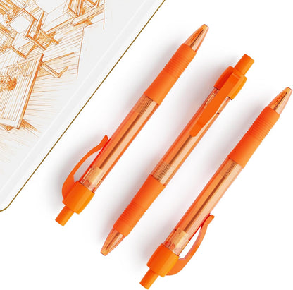 deegtran Pens Bulk, 30 Pack No Bleed Black Ink Click Pens with Soft Grip, Wholesale Retractable Ballpoint Pens for Office School, Medium Point Smooth 1.0MM