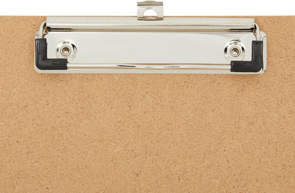 Juvale Clipboard - 11.5 x 17.4 in, Brown MDF, 4-Pack - Wood Clipboard Set with Low-Profile Metal Clip & Retractable Hook - Oversized & Portable for Drafting Board & Sketch Board Use