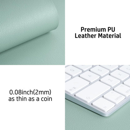 Aothia Non-Slip Waterproof PU Leather Desk Pad Protector for Mouse, Writing Desk, Office, Home, Laptop Blotter, 23.6" x 13.7", Black - Colors B