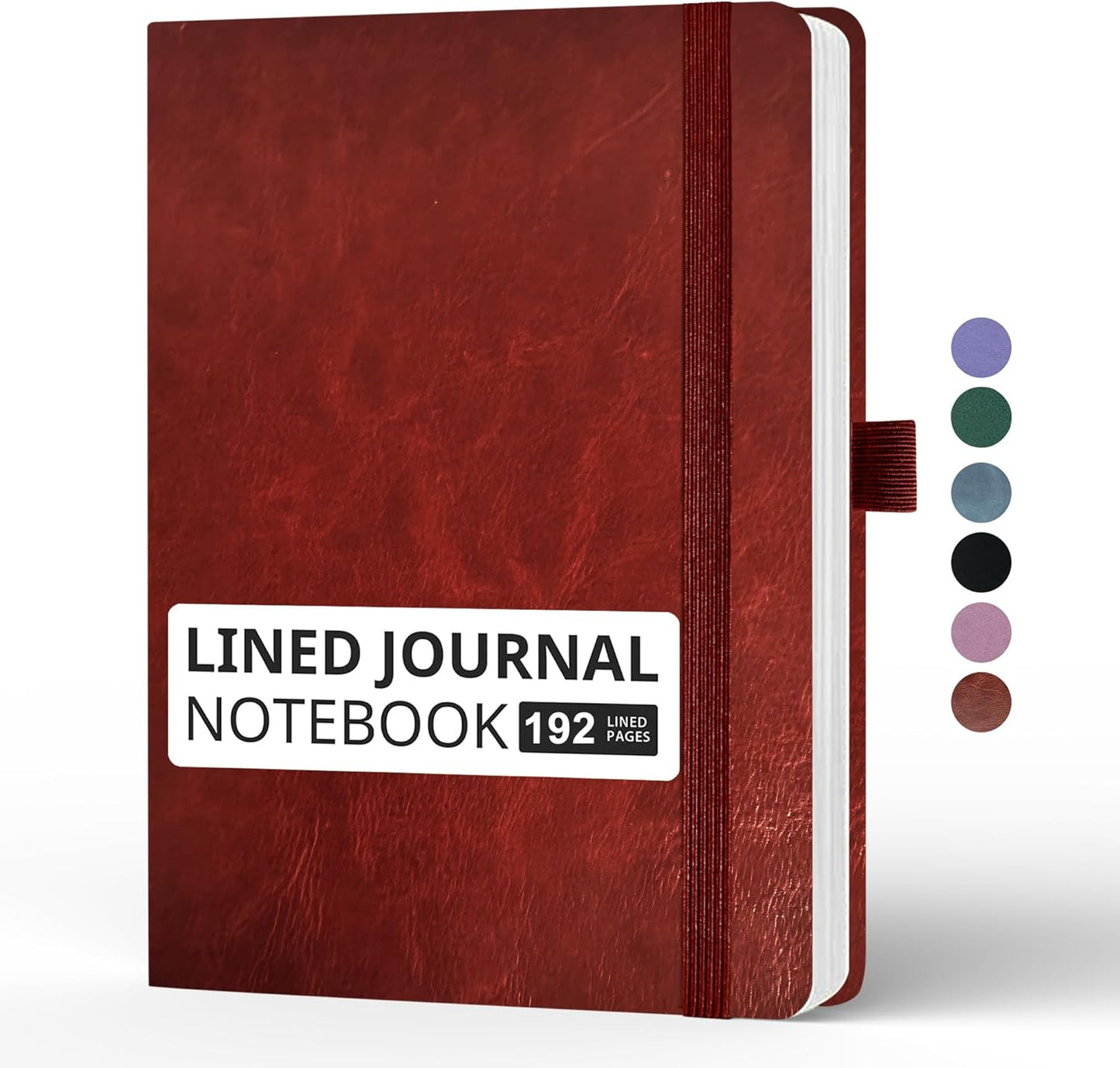 Blank Journal Notebook, A5, 192 Pages 100 GSM Thick Sketch Book for Women Men, Hardcover Leather Unlined Journaling for Work, Notebooks for Writing, 5.8 inches x 8.5 inches (Black)