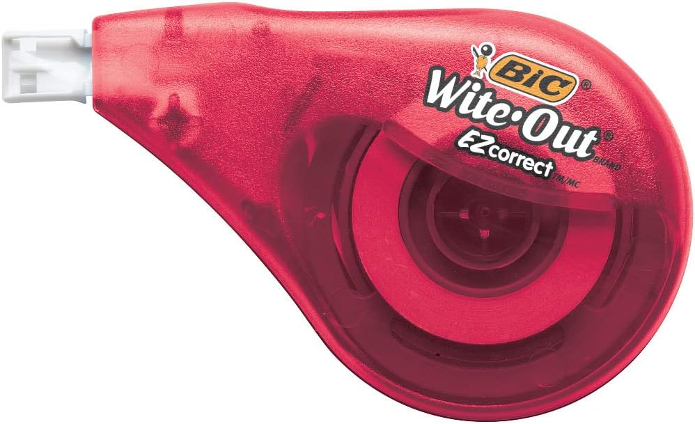 BIC Wite-Out EZ Correct Tear-Resistant Correction Tape with 39.3 ft of Tape, 10-Count Pack in White