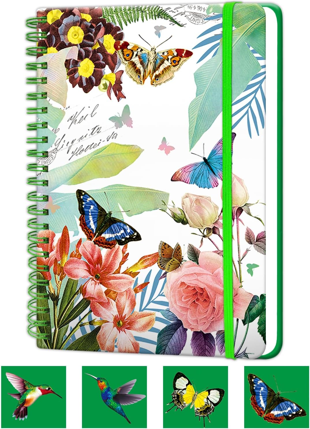 Melurika A5 Hardcover Spiral Notebook, 4 Pack 5.7x8.5 Inches Lined Journal 160 Pages College Ruled Spiral Bound Notebooks Gifts for Writing Note Taking Study Work Meeting and Travel