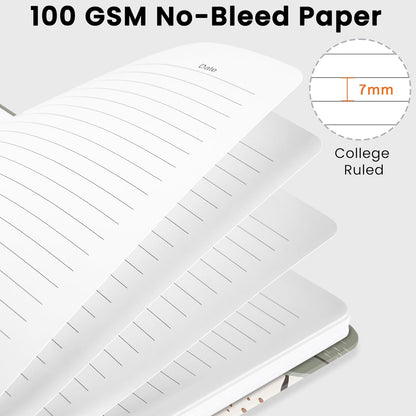 CICPAP Lined Spiral Journal Notebook, A5 College Ruled Notebook for Journaling, Note-Taking, and Daily Planning, Durable Hardcover with an Elegant Design, Purple