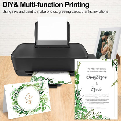 Utron 56 Pack 5x7 White Blank Cardstock Paper, 250GSM Thick, 90 lb, Printable on Both Sides