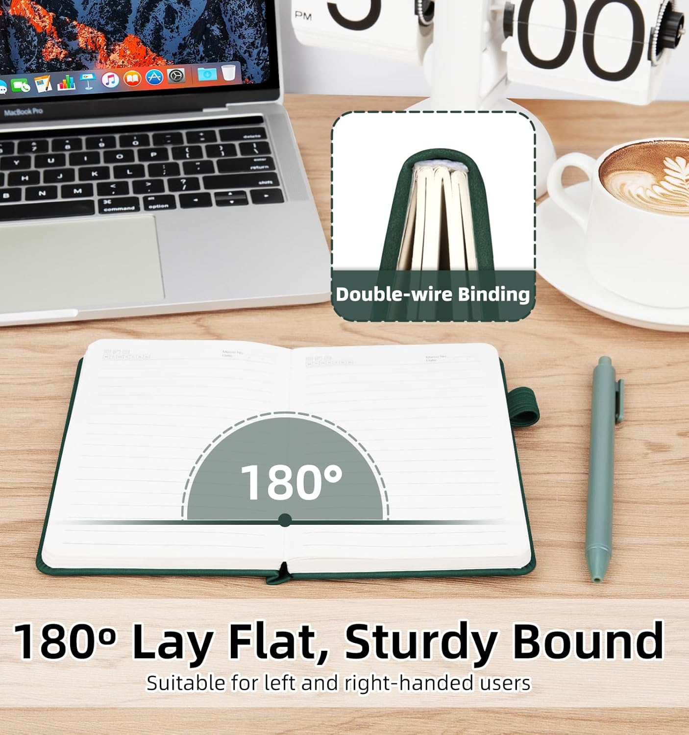 3 Pack Pocket Journaling Notebooks, A6 Small Notebook For Note Taking Journaling Notebooks Journals For Writing Mini Note Pads With Pen Holder 120 Pages 100 GSM Thick Paper(Nude, Brown, Forest Green)