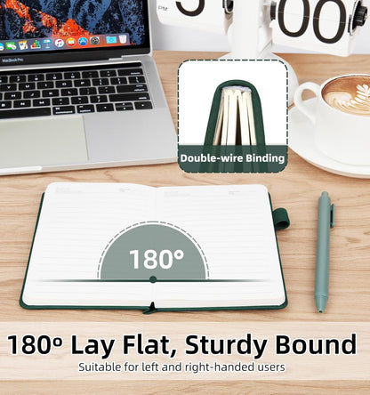 3 Pack Pocket Journaling Notebooks, A6 Small Notebook For Note Taking Journaling Notebooks Journals For Writing Mini Note Pads With Pen Holder 120 Pages 100 GSM Thick Paper(Nude, Brown, Forest Green)