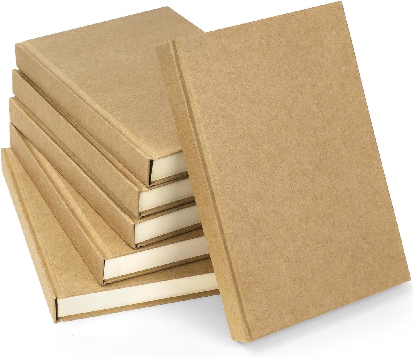 Dynta Hardcover Sketchbook Blank Notebook Bulk 6 Packs Unlined A5 Size 5.7”x8.3” 120 Sheets/240 Pages Premium Paper Sketch Pad for Drawing Books Art Supplies for Office School Travelers Journal